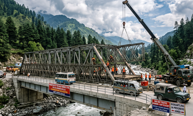 Himachal News NH 305 Dhaman Bailey Bridge