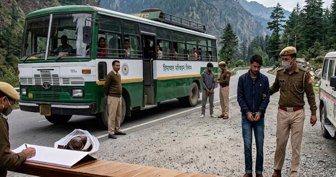Himachal News Mandi HRTC Bus Charas Seized