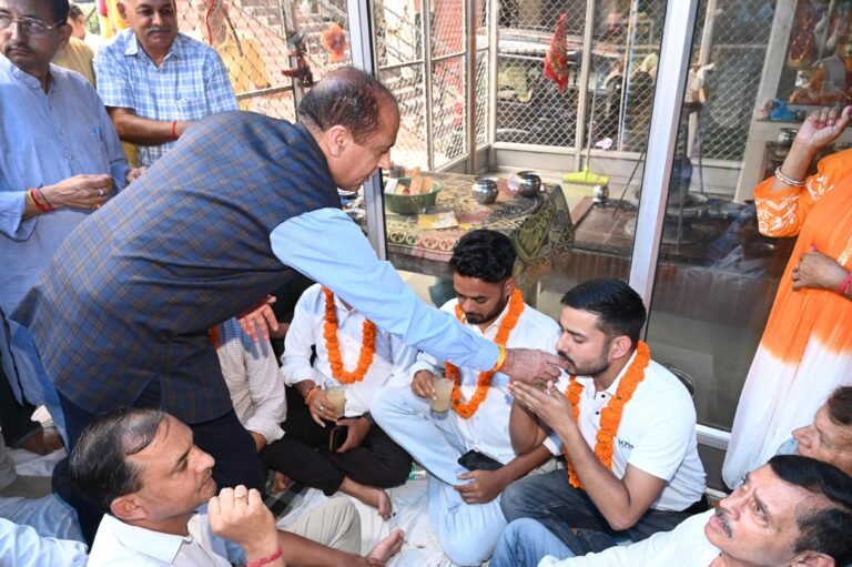 Himachal Politics Jairam Thakur Ghumarwin Hunger Strike