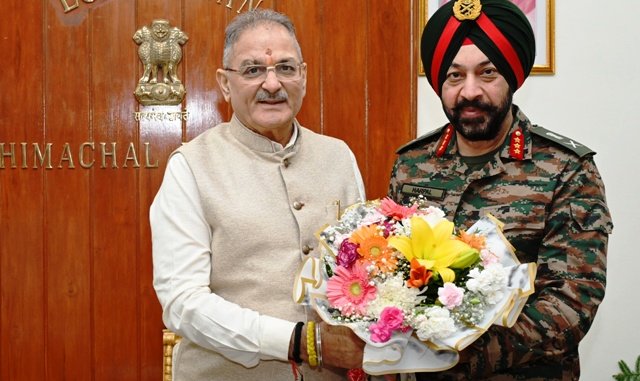 बीआरओ के महानिदेशक लेफ्टिनेंट जनरल हरपाल सिंह ने राज्यपाल से की भेंट